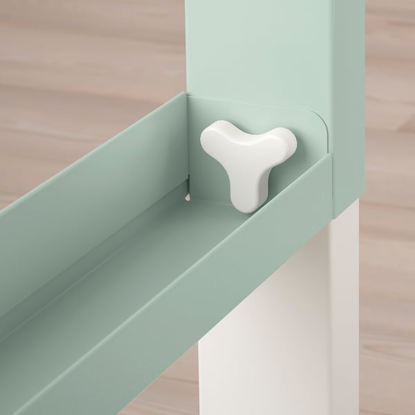 PÅHL Bureau, hauteur réglable blanc/vert clair, 37 3/4x22 7/8 "