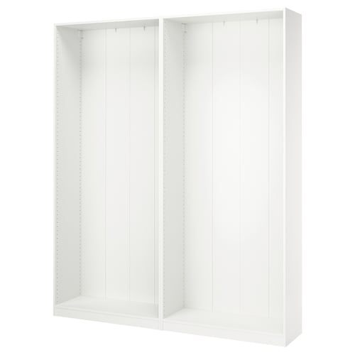 PAX 2 caissons armoire, blanc, 78 5/8x13 3/4x93 1/8 "