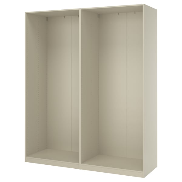 PAX 2 caissons armoire, gris-beige, 78 5/8x22 7/8x93 1/8 "