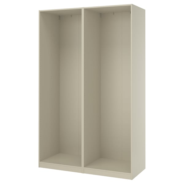 PAX 2 caissons armoire, gris-beige, 58 7/8x22 7/8x93 1/8 "