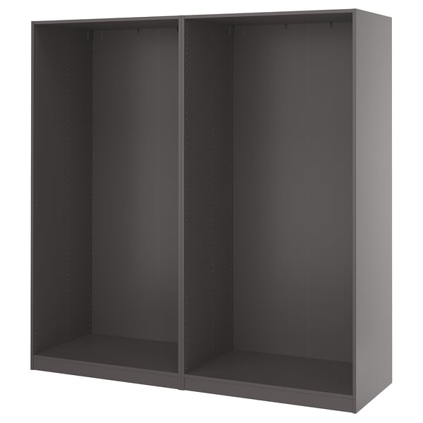 PAX 2 caissons armoire, gris foncé, 78 5/8x22 7/8x79 1/4 "