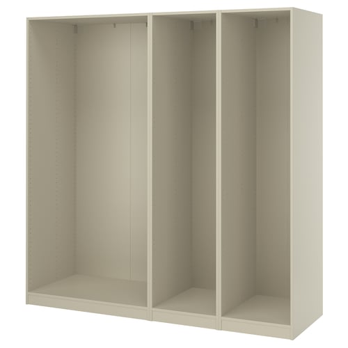 PAX 3 caissons armoire, gris-beige, 78 5/8x22 7/8x79 1/4 "