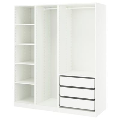 PAX Agencement armoire-penderie, blanc, 68 7/8x22 7/8x79 1/4 "
