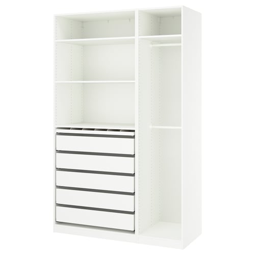 PAX Agencement armoire-penderie, blanc, 59x22 7/8x93 1/8 "