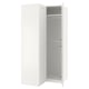 PAX / GRIMO Penderie d'angle, blanc/blanc, 43 3/8/43 3/8x93 1/8 "