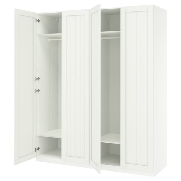 PAX / GULLABERG Agencement armoire-penderie, blanc/blanc, 78 3/4x23 5/8x93 1/8 "