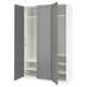 PAX / GULLABERG Agencement armoire-penderie, blanc/gris, 59x23 5/8x93 1/8 "