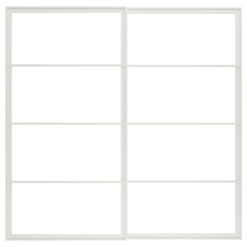 PAX Struct + rail pr 2 portes coulis, blanc, 78 3/4x79 1/8 "