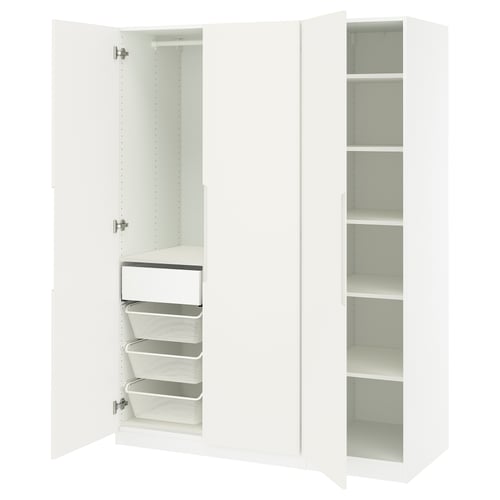 PAX / TONSTAD Agencement armoire-penderie, blanc/blanc cassé, 59x23 5/8x79 1/4 "