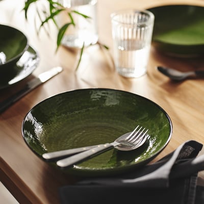 PELARKAKTUS Assiette creuse, vert, 9 "
