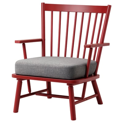 PERSBOL Fauteuil, brun-rouge/Tibbleby beige/gris
