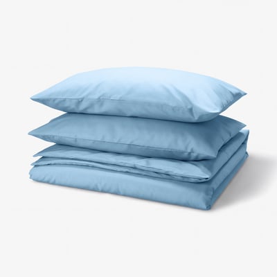 PILTANDVINGE Housse de couette et taie(s), bleu clair, 2 places/grand 2 places