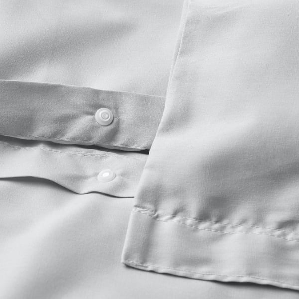 PILTANDVINGE Housse de couette et taie(s), gris, 1 place