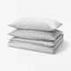 PILTANDVINGE Housse de couette et taie(s), gris, 2 places/grand 2 places