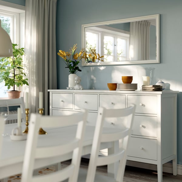 PINGSTSYREN Miroir, blanc, 23 5/8x47 1/4 "