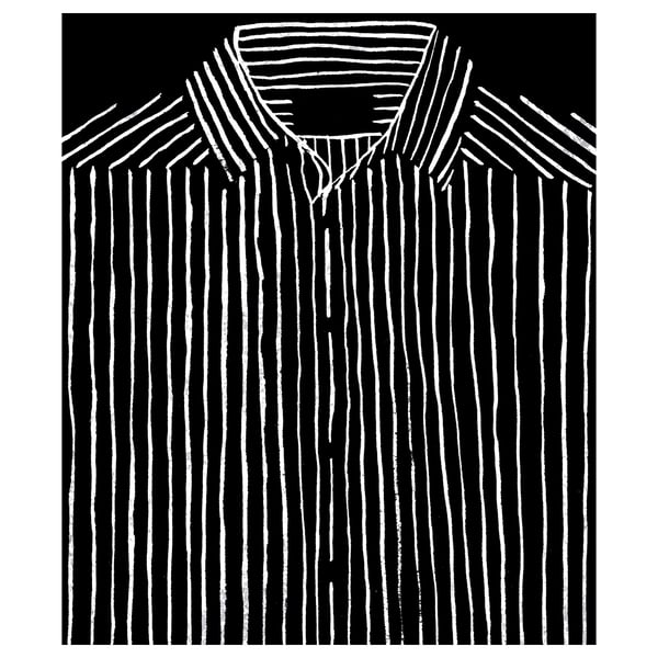 PJÄTTERYD Reproduction, chemise rayée, 15 ¾x19 ¾ "
