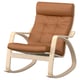 POÄNG Fauteuil berçant, bouleau plaqué/Grann brun doré