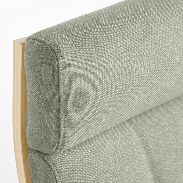 POÄNG Fauteuil berçant, bouleau plaqué/Gunnared vert clair