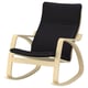 POÄNG Fauteuil berçant, bouleau plaqué/Knisa noir