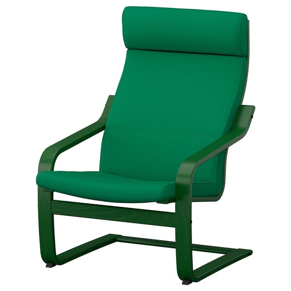 POÄNG Fauteuil, vert foncé/Vissle vert profond