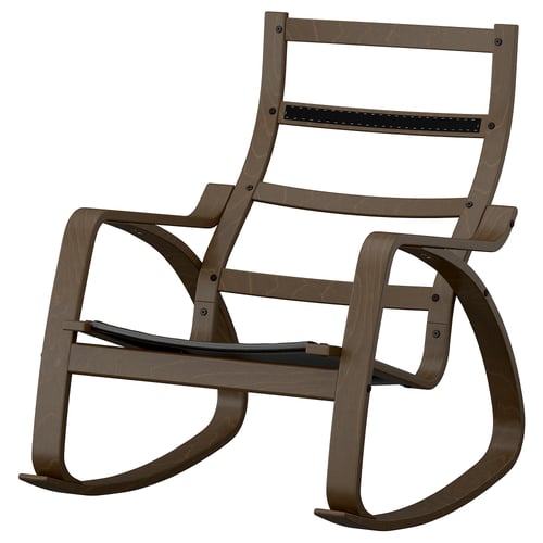 POÄNG Structure fauteuil berçant, effet noyer