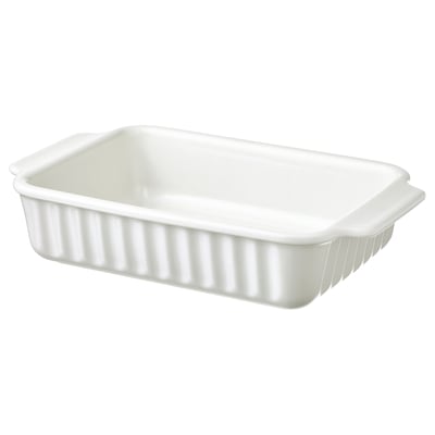 POETISK Plat à four, blanc cassé, 12x8 "
