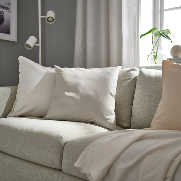 PROFETBLOMMA Coussin, beige clair, 20x20 "