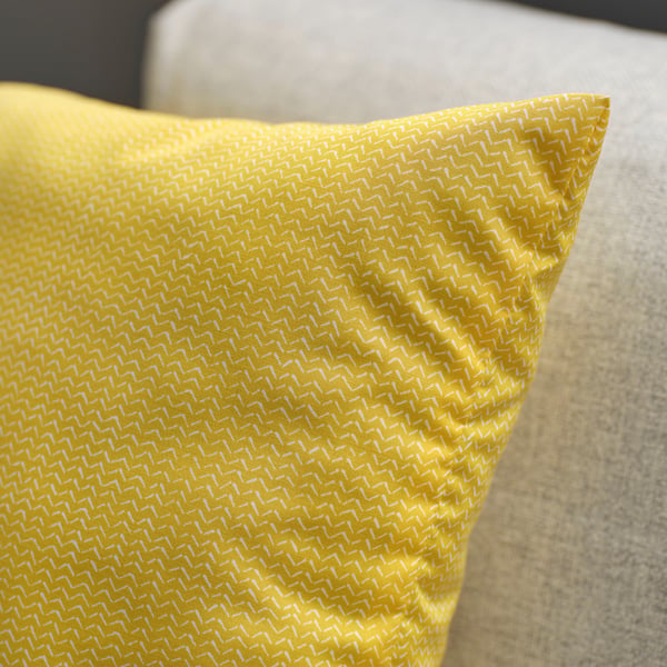 PROFETBLOMMA Coussin, jaune, 20x20 "
