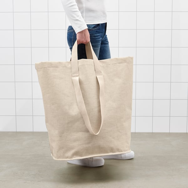PURRPINGLA Sac à lessive, beige, 26 gallon