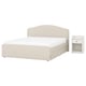 RAMNEFJÄLL / HAUGA Mobilier chambre, ensemble de 2, Idekulla beige/blanc, Grand 2 places