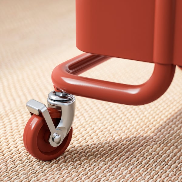 RÅSKOG Desserte, brun-rouge, 13 3/4x17 3/4x30 3/8 "