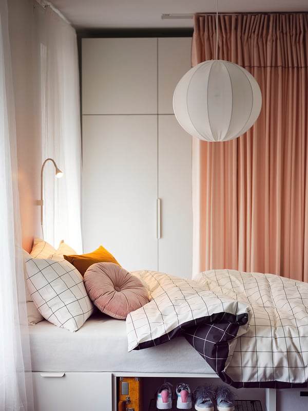 REGNSKUR Abat-jour suspension, rond blanc, 20 "