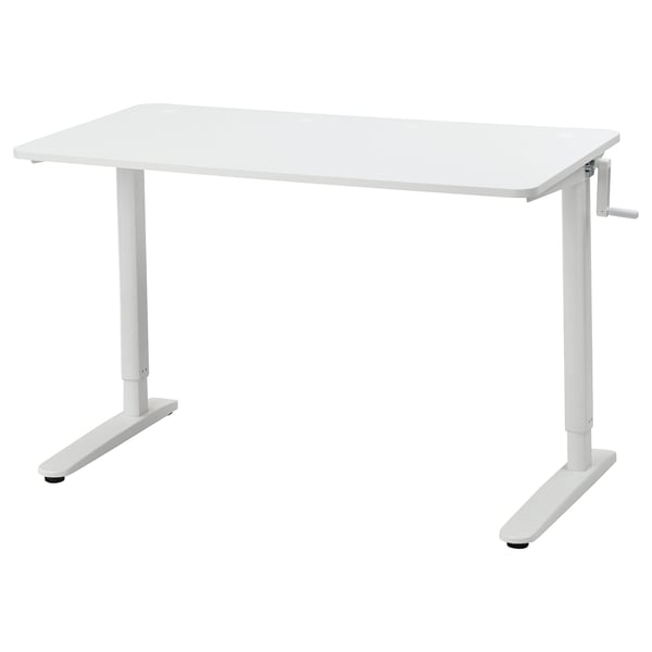 RELATERA Bureau assis/debout, blanc, 46 1/8x23 5/8 "