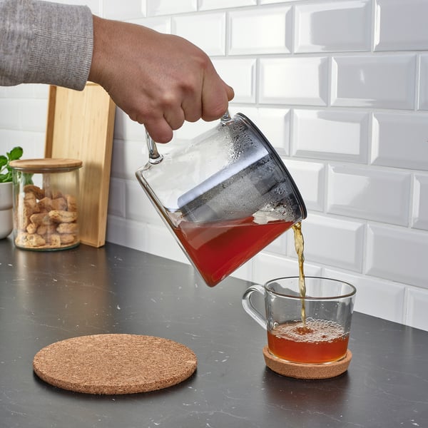 RIKLIG Théière, verre, 1.6 qt