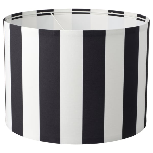 RINGSTA Abat-jour, noir/blanc, 17 "
