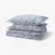 RODGERSIA Housse de couette et taie(s), bleu/blanc, 2 places/grand 2 places