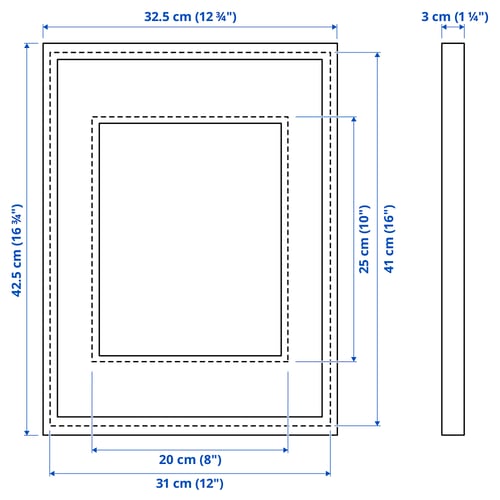 RÖDALM Cadre, eff chêne, 12x16 "