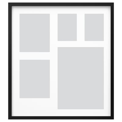 RÖDALM Cadre pour 5 images, noir, 25 ¼x28 "