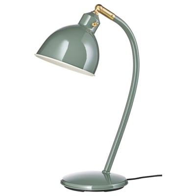 RÖDFLIK Lampe de bureau, gris-vert
