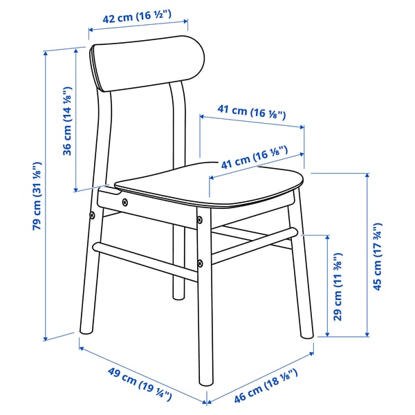 RÖNNINGE Chaise, noir