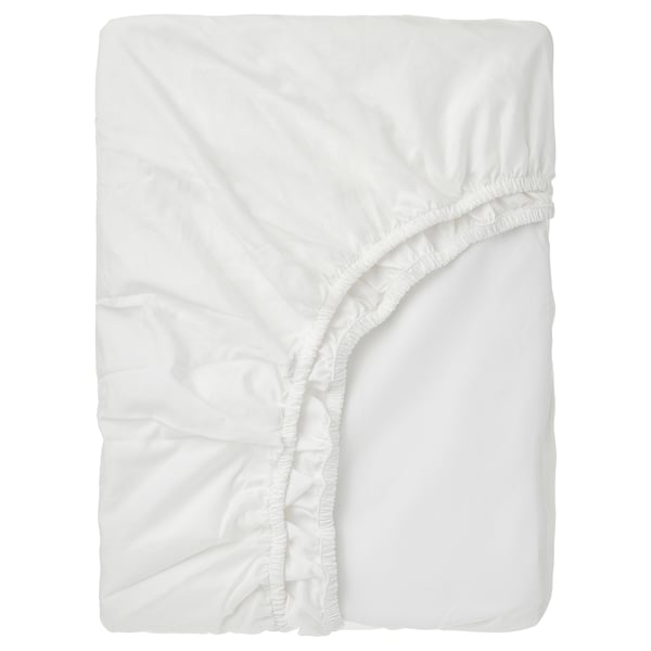 RÖNNVECKMAL Drap-housse, blanc, Très grand 2 places