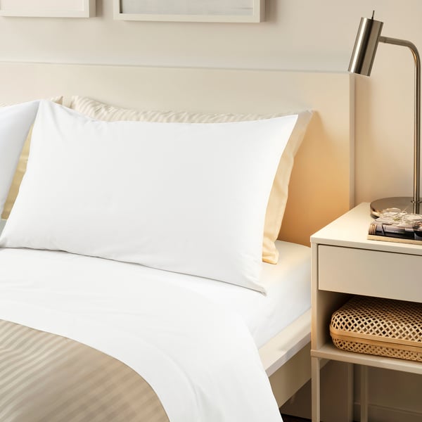 RÖNNVECKMAL Ensemble draps, blanc, Très grand 2 places