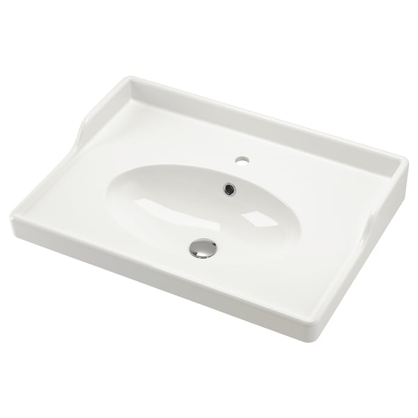 RUTSJÖN Lavabo, blanc, 31 3/8x21 7/8 "
