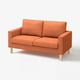 SALTSJÖBADEN Housse causeuse, Tonerud brun-rouge