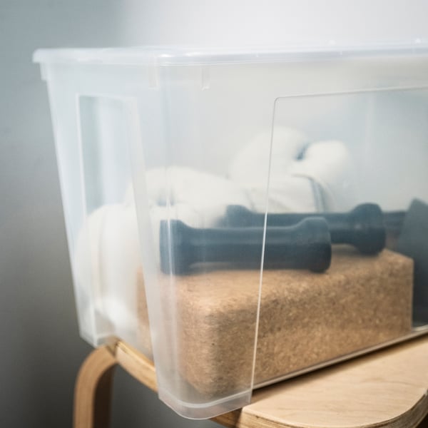 SAMLA Bac avec couvercle, transparent, 15 ¼x11x11 "/6 gallon