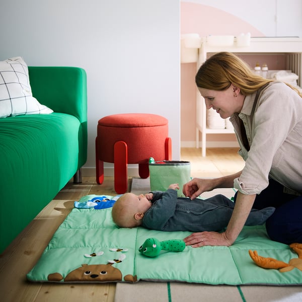SANDBI Tapis de jeu, nature scandinave/multicolore, 39 ¼x39 ¼ "