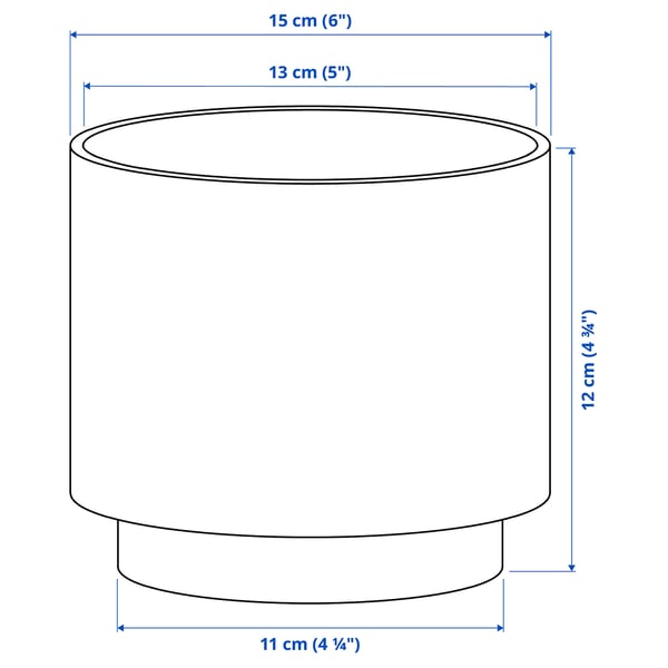 SANDKÖRSBÄR Cache-pot, intérieur/extérieur/beige, 4 ¾ "