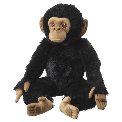 SANDLÖPARE Peluche, chimpanzé/noir, 12 ½ "