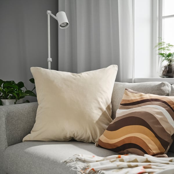 SANELA Housse de coussin, beige clair, 26x26 "
