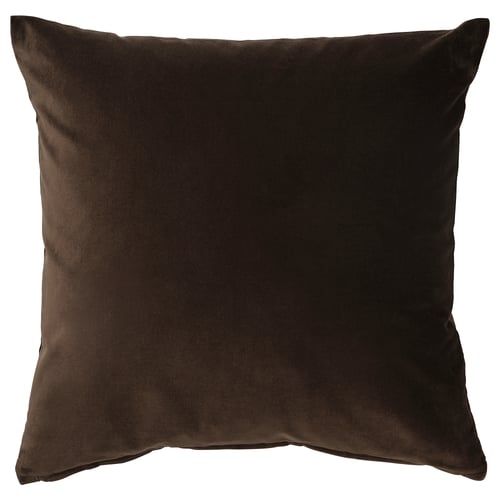 SANELA Housse de coussin, brun foncé, 20x20 "